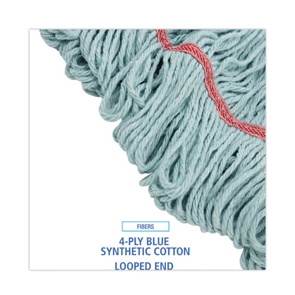 EchoMop with Looped-End Wet Head, Cotton/Rayon/Synthetic, Large, Blue