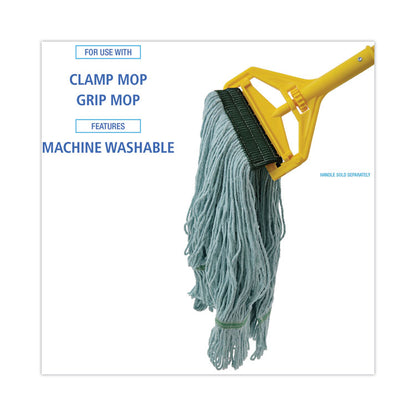 EchoMop with Looped-End Wet Head, Cotton/Rayon/Synthetic, Medium, Blue, 12/Carton