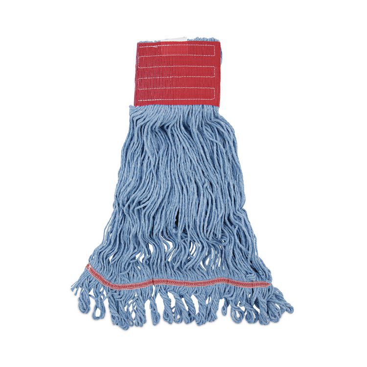 Pro Loop Web/Tailband Mop Head, Cotton/Polyester/Rayon, Large, Blue, 12/Carton