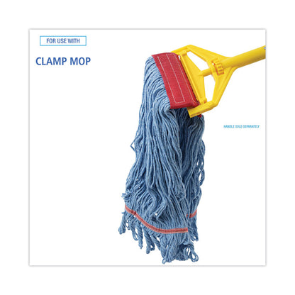 Pro Loop Web/Tailband Mop Head, Cotton/Polyester/Rayon, Large, Blue, 12/Carton