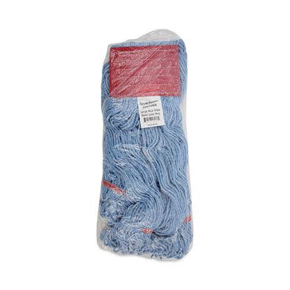 Pro Loop Web/Tailband Mop Head, Cotton/Polyester/Rayon, Large, Blue, 12/Carton