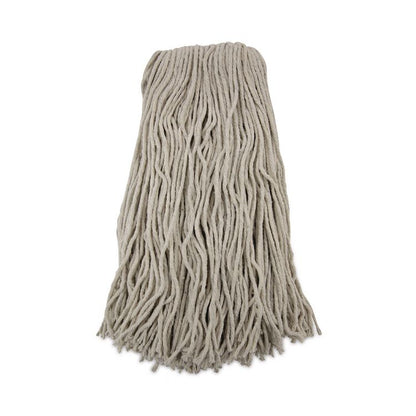 Cut-End Wet Mop Head, Cotton, #32, White, 12/Carton