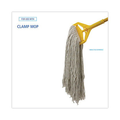 Cut-End Wet Mop Head, Cotton, #32, White, 12/Carton
