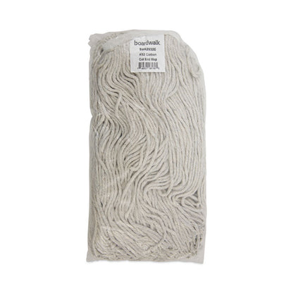Cut-End Wet Mop Head, Cotton, #32, White, 12/Carton