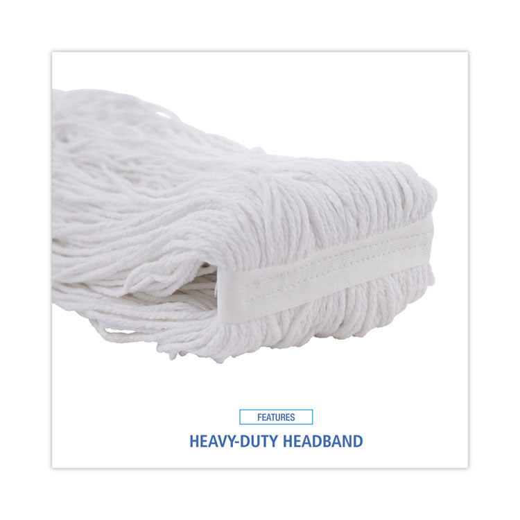 Cut-End Wet Mop Head, Rayon, #32, White