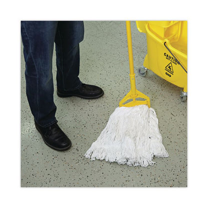 Pro Loop Web/Tailband Wet Mop Head, Rayon, #24 Size, White, 12/Carton