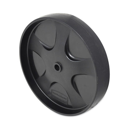 Wheel and Axle Kit for Janitorial Cleaning Cart, 8" Wheel, Black/Gray/Silver, 2/Set