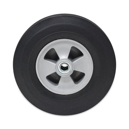 Tilt Truck Wheels, 340 lb Weight Capacity (170 lb Per Wheel), 10" Wheel, Black, 2/Set