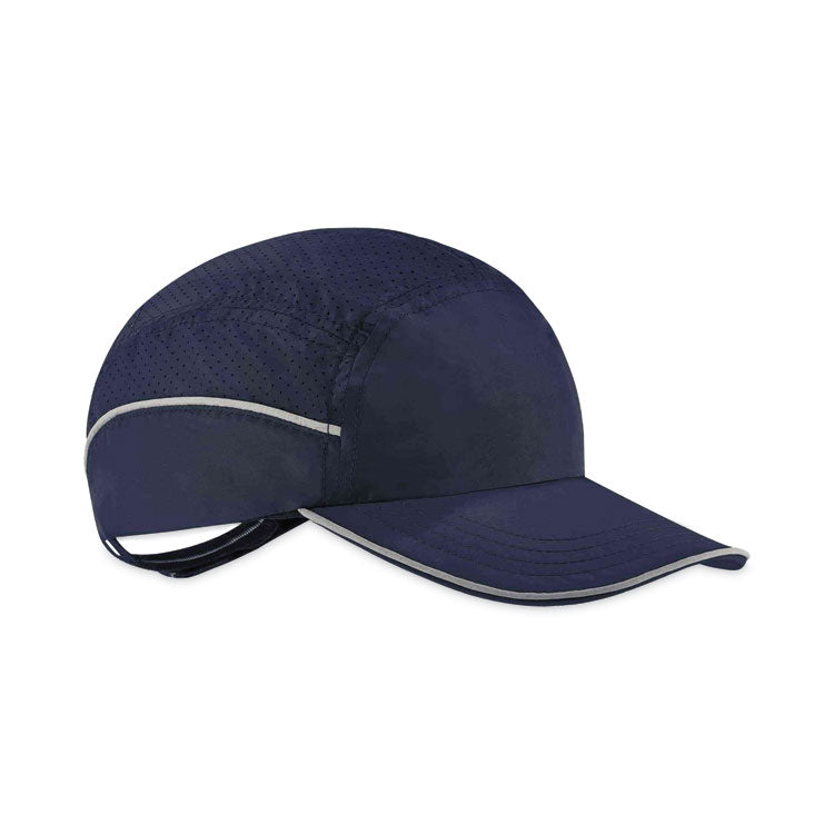 Skullerz 8965 Lightweight Bump Cap Hat with LED Lighting, Long Front Brim, One Size Fits Most, 0.01" Insert, Navy