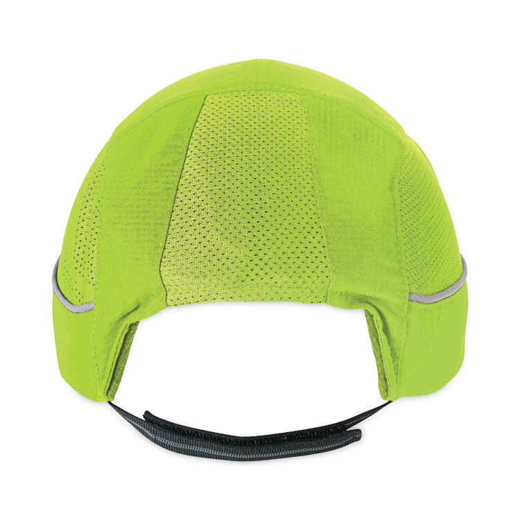 Skullerz 8960 Bump Cap with LED Lighting, Long Front Brim, 3X-Small to Large (Up to 7.5), 0.01" Insert, Lime Green