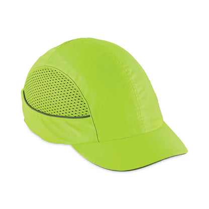Skullerz 8960 Bump Cap with LED Lighting, Short Front Brim, 3X-Small to Large (Up to 7.5), 0.01" Insert, Lime Green