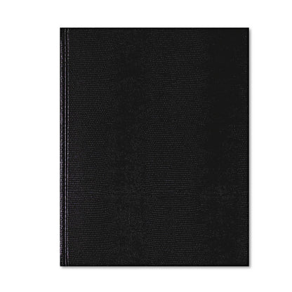 Executive Notebook with Ribbon Bookmark, 1-Subject, Medium/College Rule, Black Cover, (75) 10.75 x 8.5 Sheets