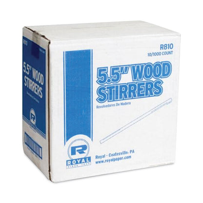 Wood Stir Sticks, 5.5", 1,000/Box
