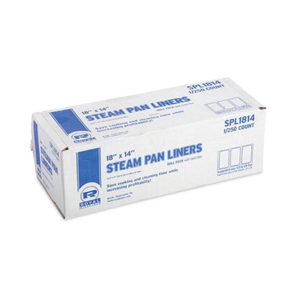Steam Pan Liners for 1/3-Size Pans, Includes Twist-Ties, 0.02 mil, 18" x 14", Clear, 250/Carton