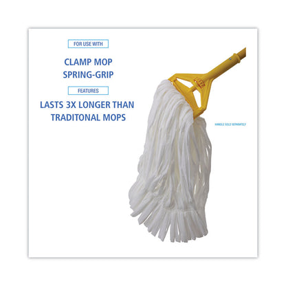 Mop Head, Looped, Enviro Clean With Tailband, Cotton/Synthetic, Medium, White, 12/Carton