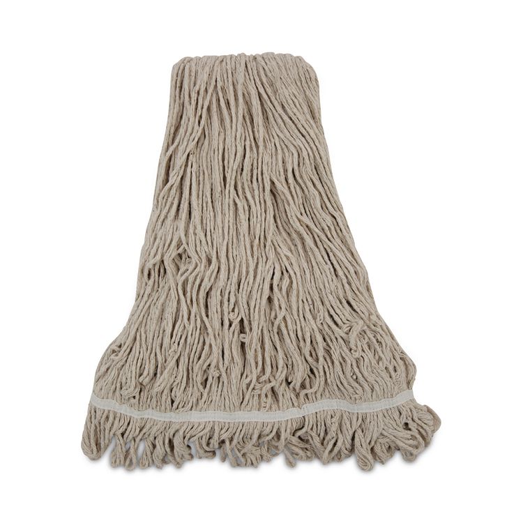 Mop Head, Pro Loop Web/Tailband, Premium Standard Head, Cotton, 32 oz, White, 12/Carton