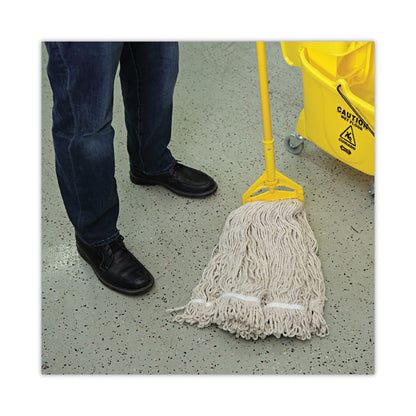 Mop Head, Pro Loop Web/Tailband, Premium Standard Head, Cotton, 32 oz, White, 12/Carton