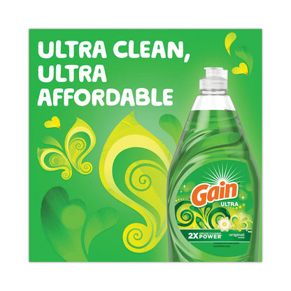 Dishwashing Liquid, Gain Original Scent, 38 oz Bottle, 8/Carton