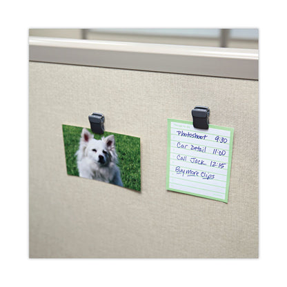 Deluxe Recycled Cubicle Clips, 40 Sheet Capacity, Charcoal, 24/Pack