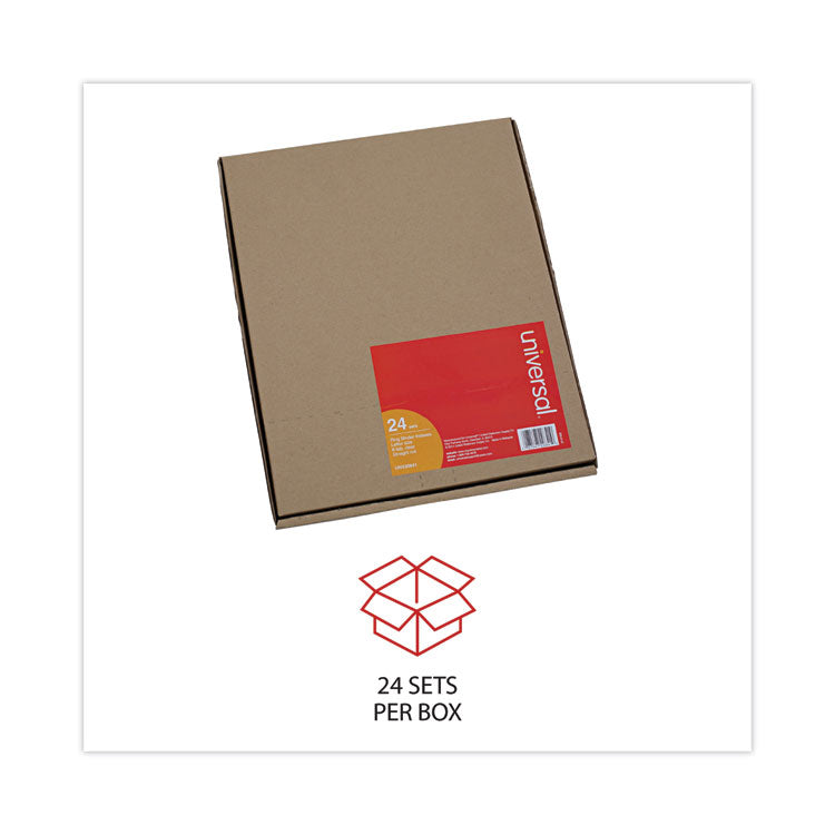 Insertable Tab Index, 8-Tab, 11 x 8.5, Buff, Clear Tabs, 24 Sets