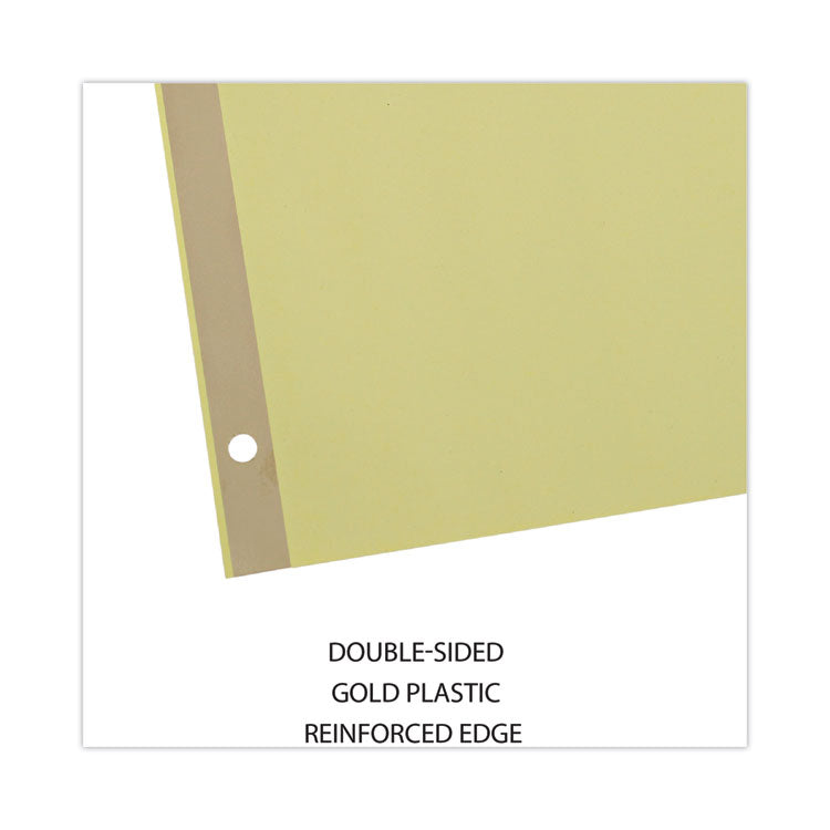 Deluxe Extended Insertable Tab Indexes, 5-Tab, 11 x 8.5, Buff, Clear Tabs, 24 Sets