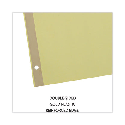 Deluxe Extended Insertable Tab Indexes, 5-Tab, 11 x 8.5, Buff, Clear Tabs, 24 Sets