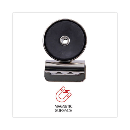 Bulldog Magnetic Clips, Small, Nickel, 18/Pack