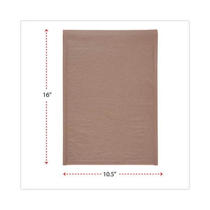 Natural Self-Seal Cushioned Mailer, #5, Barrier Bubble Air Cell Cushion, Self-Adhesive Closure, 10.5 x 16, Kraft, 80/Carton