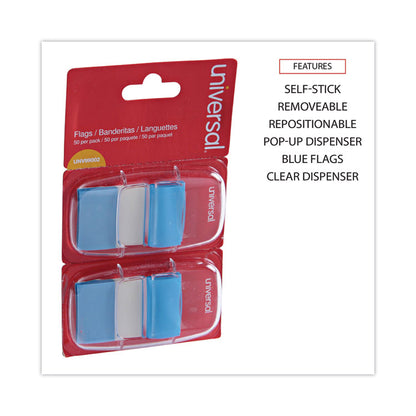 Page Flags, Blue, 50 Flags/Dispenser, 2 Dispensers/Pack