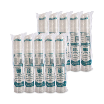 Plastic Dome Lid, Fits 9 oz to 10 oz Cold Cups, Clear, 1,000/Carton