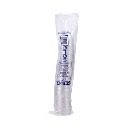 Dome-Top Cold Cup Lids, Fits 2.5 oz to 9 oz Cold Cups, Plastic, Clear, 2,500/Carton