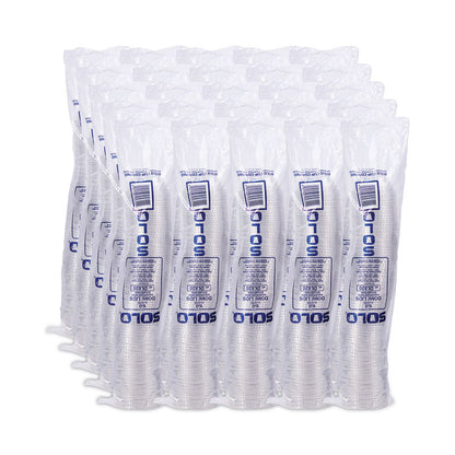 Dome-Top Cold Cup Lids, Fits 2.5 oz to 9 oz Cold Cups, Plastic, Clear, 2,500/Carton