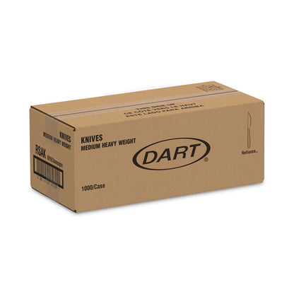 Medium Weight Polystyrene Knives, Plastic, Champagne, 1,000/Carton