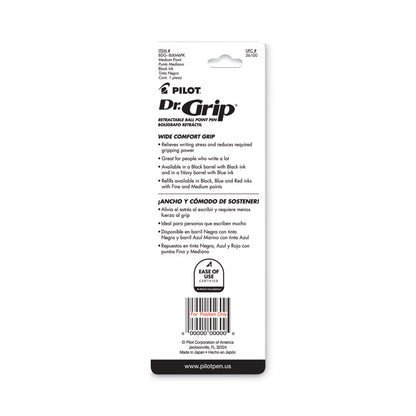 Dr. Grip Ballpoint Pen, Retractable, Medium 1 mm, Blue Ink, Navy Barrel
