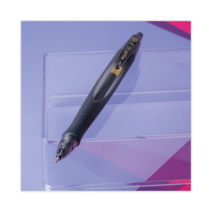 G6 Gel Pen, Retractable, Fine 0.7 mm, Black Ink, Black Barrel