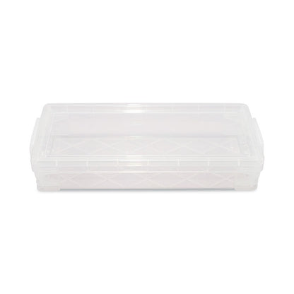 Super Stacker Pencil Box, 8.25" x 3.75" x 1.5", Clear