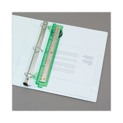 6-Sheet Trident Binder Punch, Three-Hole, 1/4" Holes, Assorted Colors