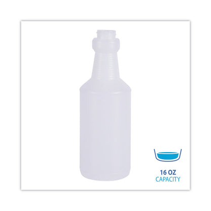 Easy-Grip Plastic Spray Bottle, 16 oz, Clear, 24/Carton