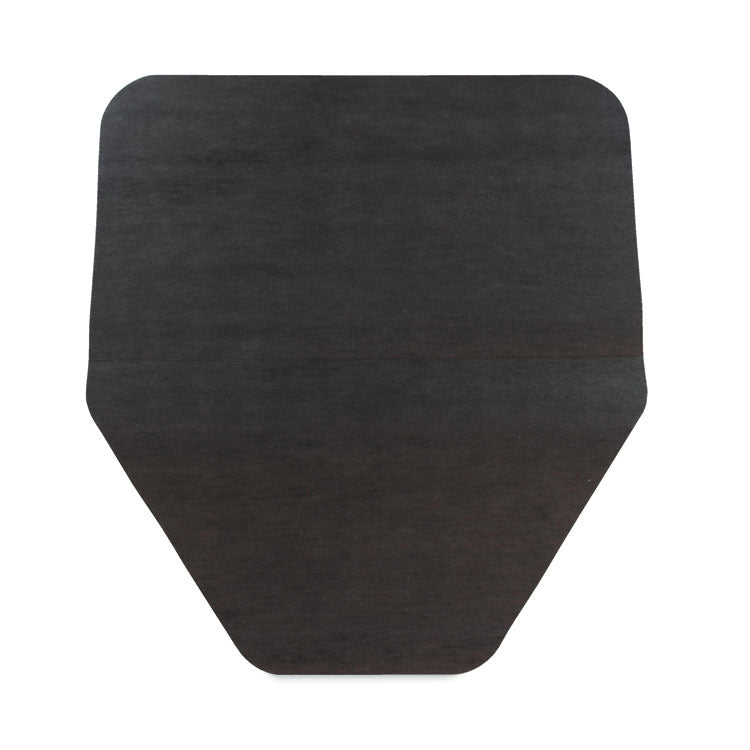 Komodo Urinal Mat, Shield-Shaped, Gray Smooth Surface, 18" x 20", 6/Carton