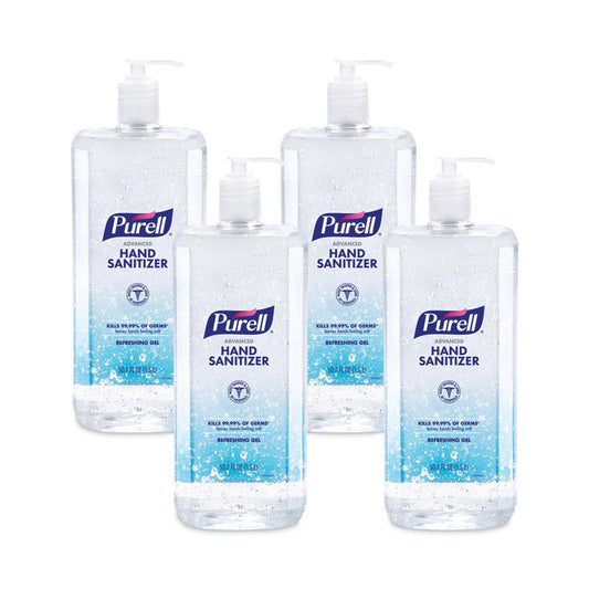 Advanced Hand Sanitizer Refreshing Gel, 1.5 L Pump Bottle, Clean Scent, 4/Carton