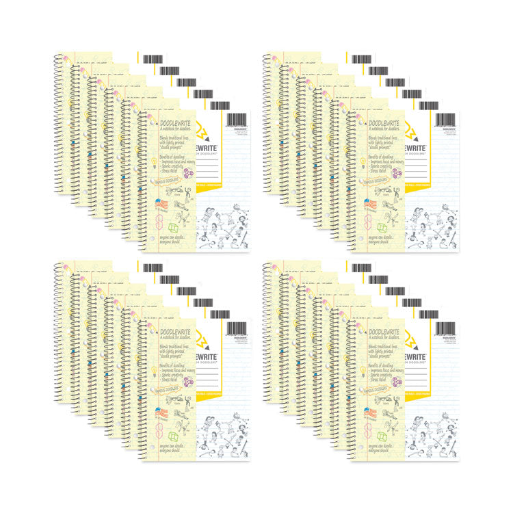 DoodleWrite Notebooks, 1-Subject, Wide/Legal Rule, White Cover, (50) 10.75 x 8.75 Sheets, 24/Carton