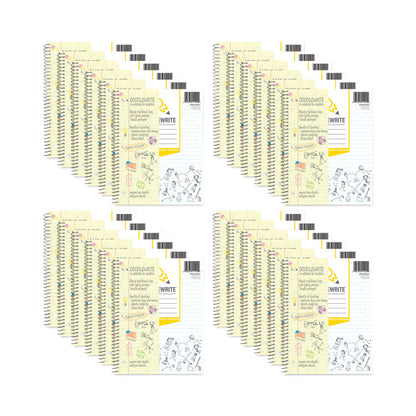 DoodleWrite Notebooks, 1-Subject, Wide/Legal Rule, White Cover, (50) 10.75 x 8.75 Sheets, 24/Carton