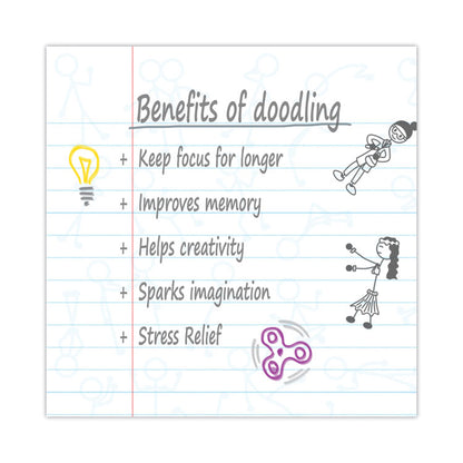 DoodleWrite Notebooks, 1-Subject, Wide/Legal Rule, White Cover, (50) 10.75 x 8.75 Sheets, 24/Carton
