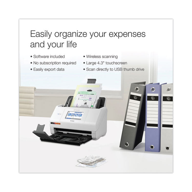 RapidReceipt RR-600W Scanner, Scans Up to 8.5 x 240, 600 dpi Optical Resolution