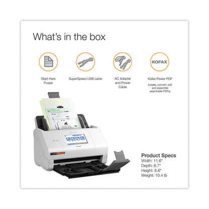 RapidReceipt RR-600W Scanner, Scans Up to 8.5 x 240, 600 dpi Optical Resolution