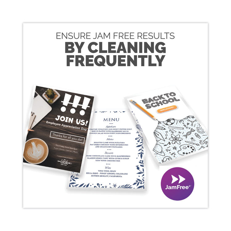 Laminator Cleaning Sheets, 3 to 10 mil, 8.5" x 11", White, 10/Pack