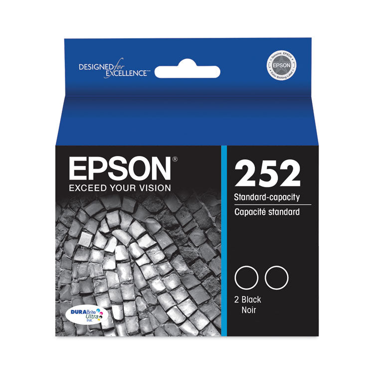 T252120D2 (T252) DURABrite Ultra Ink, 350 Page-Yield, Black, 2/Pack
