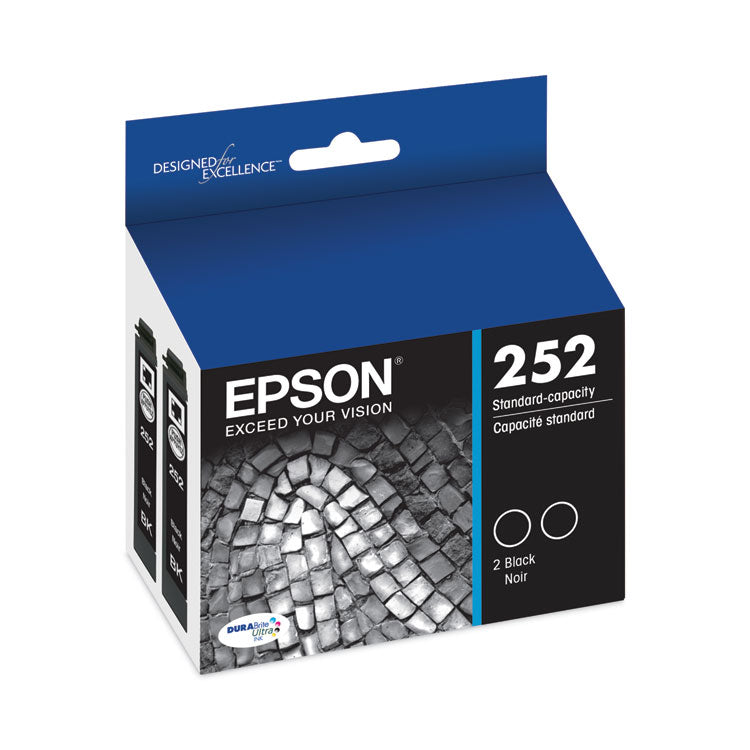 T252120D2 (T252) DURABrite Ultra Ink, 350 Page-Yield, Black, 2/Pack