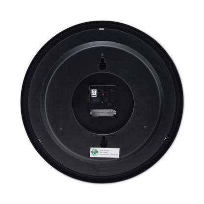 Deluxe 13 1/2" Indoor/Outdoor Atomic Clock, 13.5" Overall Diameter, Black Case, 1 AA (sold separately)