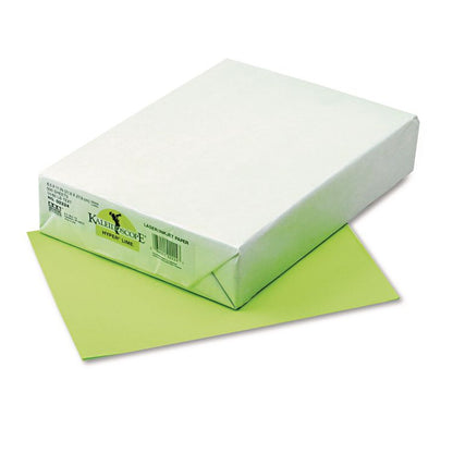 Kaleidoscope Multipurpose Colored Paper, 24 lb Bond Weight, 8.5 x 11, Hyper Lime, 500/Ream